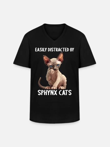 Sphynx Kitten Sphynx Cat - Men's V-Neck T-Shirt - black