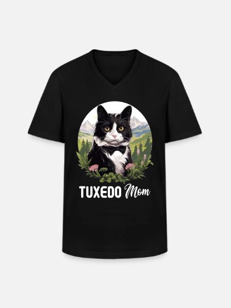 Tuxedo Kitten Tuxedo Cat - Men's V-Neck T-Shirt - black