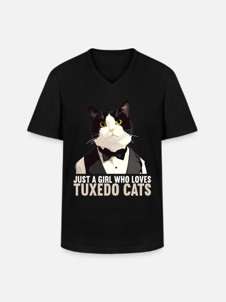 Tuxedo Kitten Tuxedo Cat - Men's V-Neck T-Shirt - black