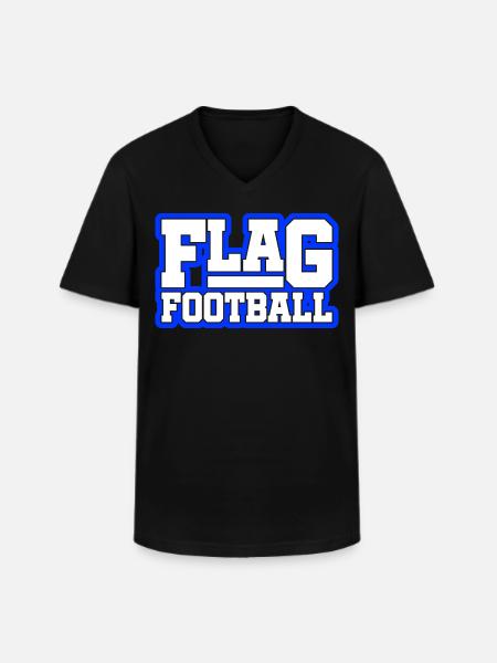 Flag Football - Men's V-Neck T-Shirt - black