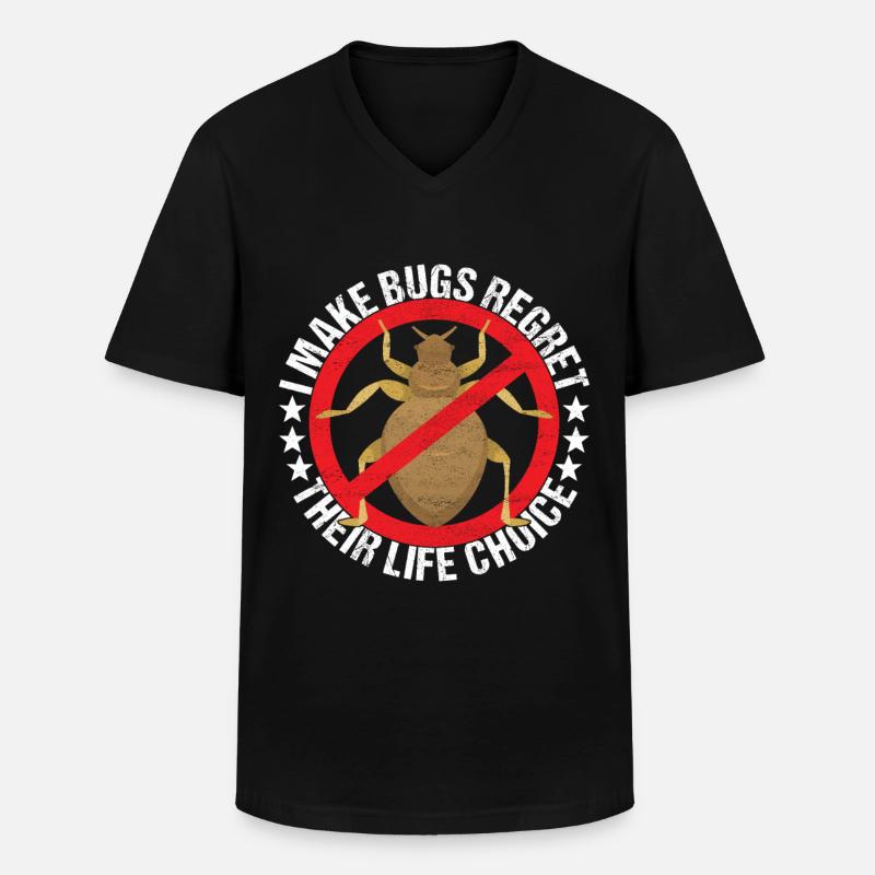 Pest Control Exterminator - Men's V-Neck T-Shirt - black