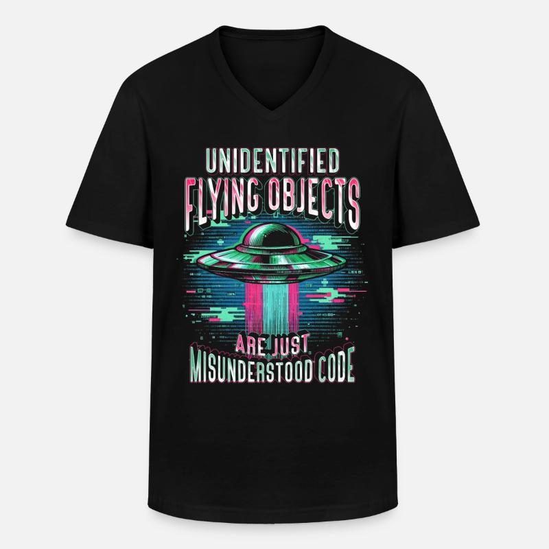 Robotik Ingenieur Misunderstood Code - Männer-T-Shirt mit V-Ausschnitt - Schwarz