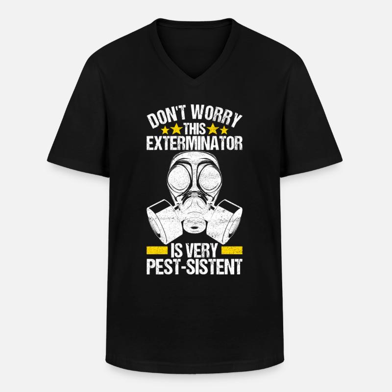 Pest Control Exterminator - Men's V-Neck T-Shirt - black