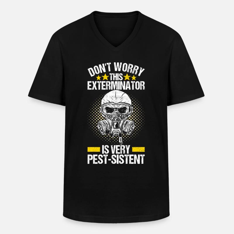Schädlingsbekämpfung Kammerjäger - Männer-T-Shirt mit V-Ausschnitt - Schwarz