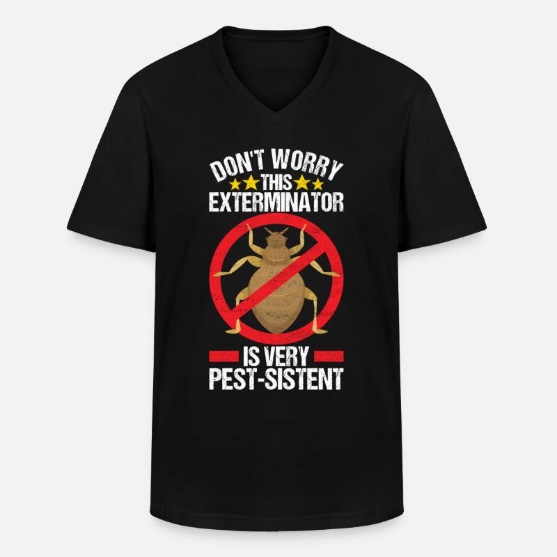 Schädlingsbekämpfung Kammerjäger - Männer-T-Shirt mit V-Ausschnitt - Schwarz