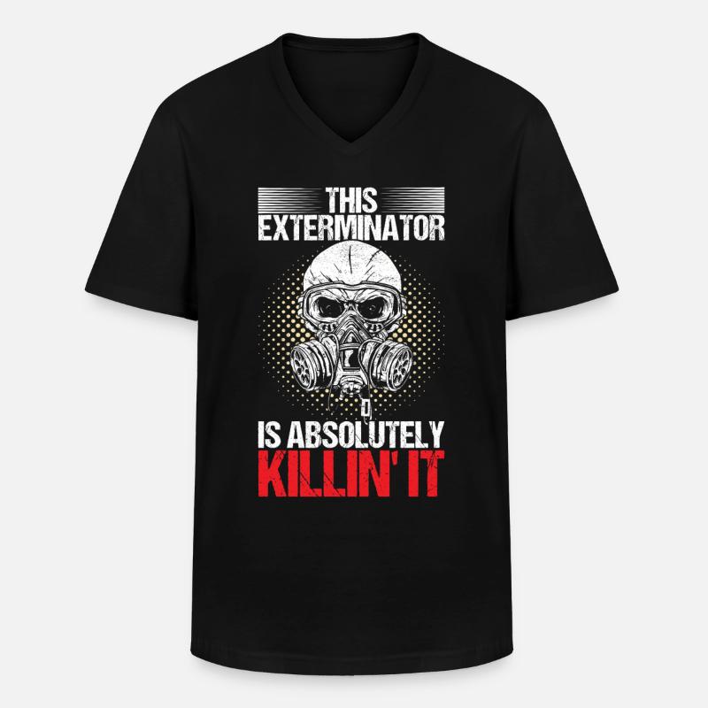 Schädlingsbekämpfung Kammerjäger - Männer-T-Shirt mit V-Ausschnitt - Schwarz