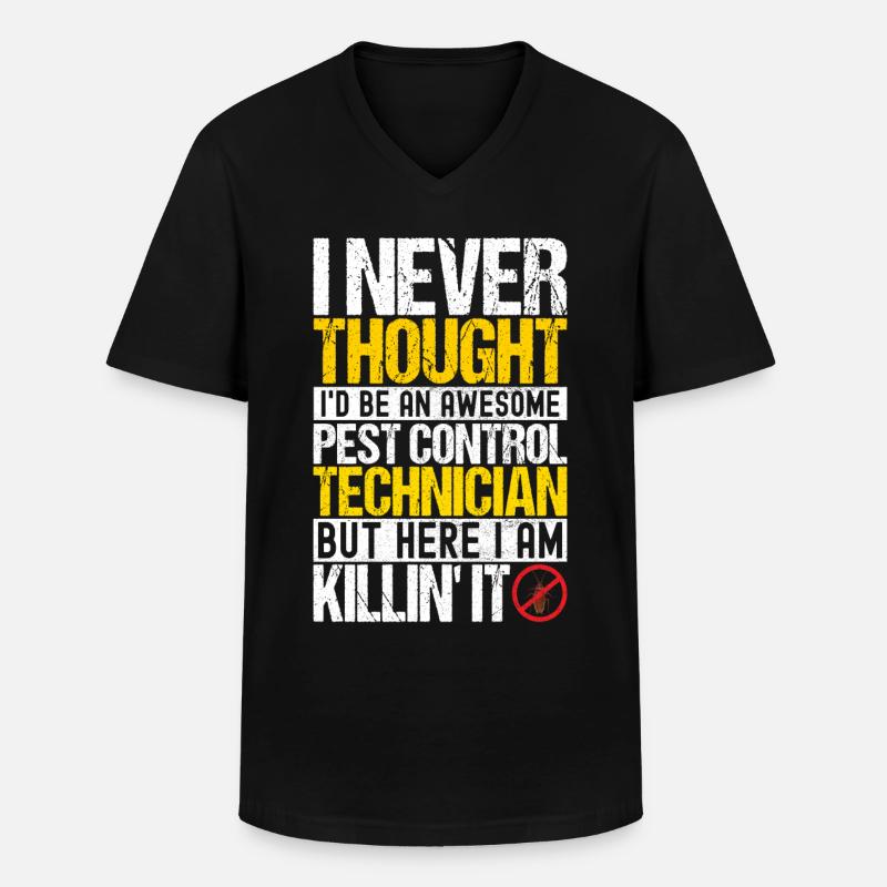 Pest Control Exterminator - Men's V-Neck T-Shirt - black