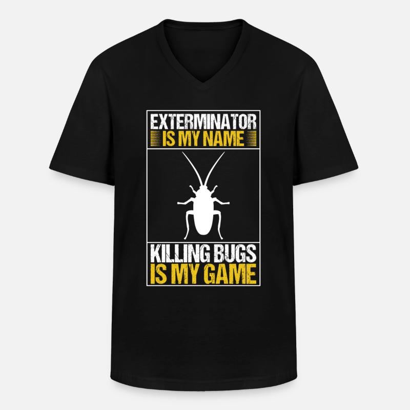 Pest Control Exterminator - Men's V-Neck T-Shirt - black