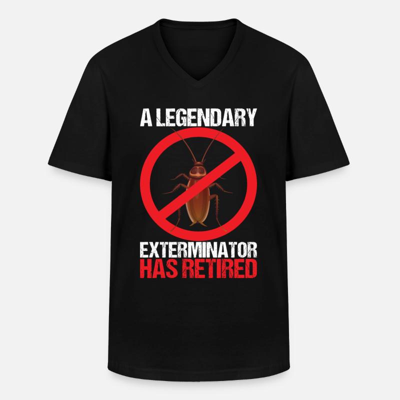 Schädlingsbekämpfung Kammerjäger - Männer-T-Shirt mit V-Ausschnitt - Schwarz