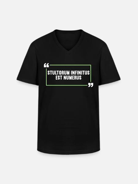 Latin Funny Latin Saying - Men's V-Neck T-Shirt - black
