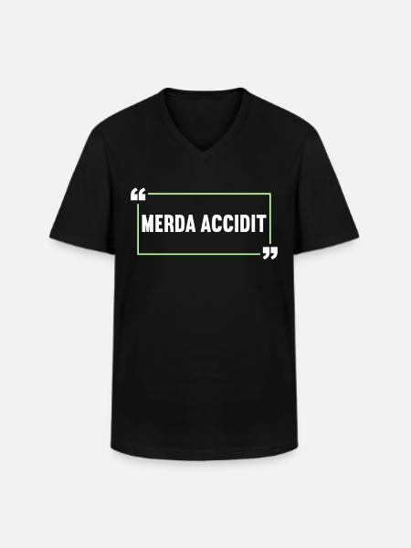 Latin Funny Latin Saying - Men's V-Neck T-Shirt - black