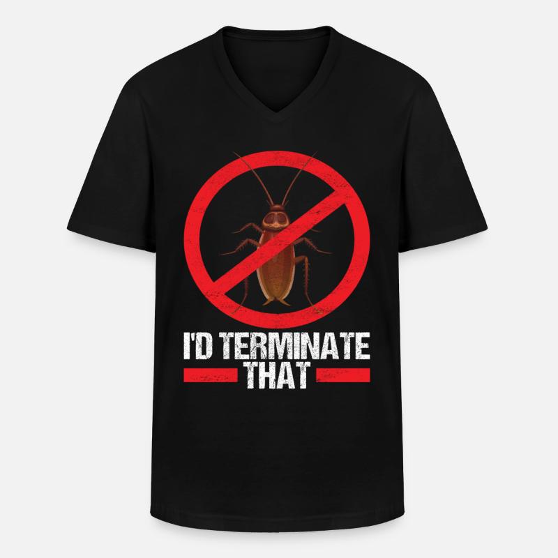 Pest Control Exterminators - Men's V-Neck T-Shirt - black