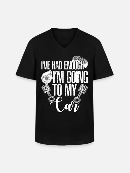 Mechanic Combustion Engine Mechanics Car - Men's V-Neck T-Shirt - black