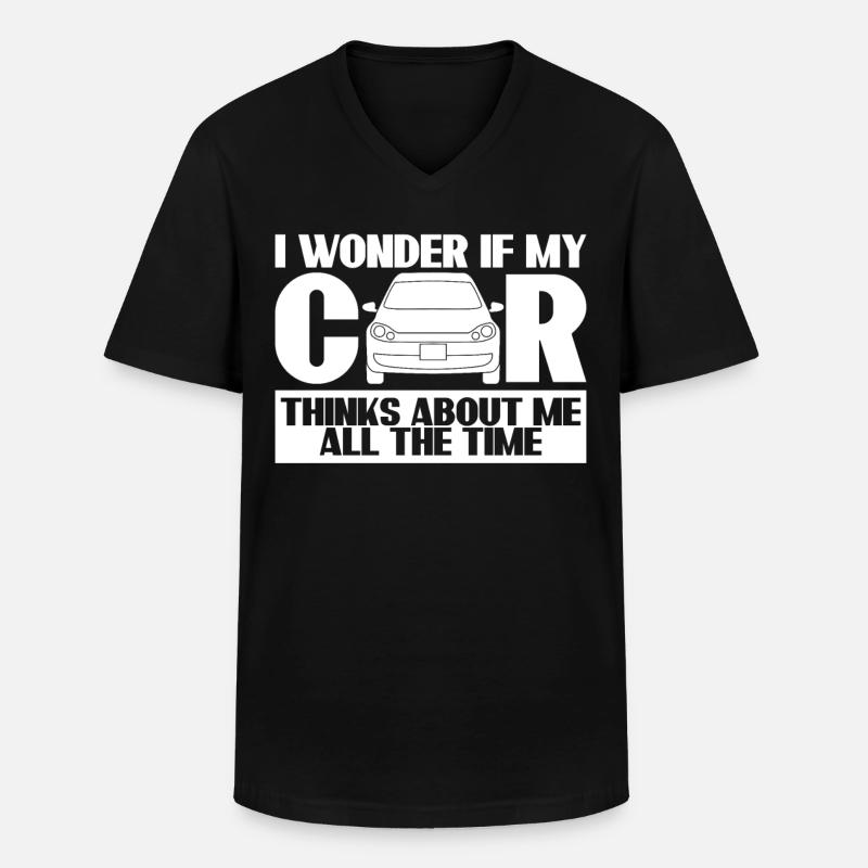 Mechanic Engine Tuning Car Guy - Männer-T-Shirt mit V-Ausschnitt - Schwarz