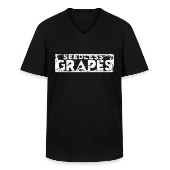 Vasectomie Vasectomies Raisins sans pépins - T-shirt col V Homme - noir - Devant - AI Model Male 178 dark (178cm)