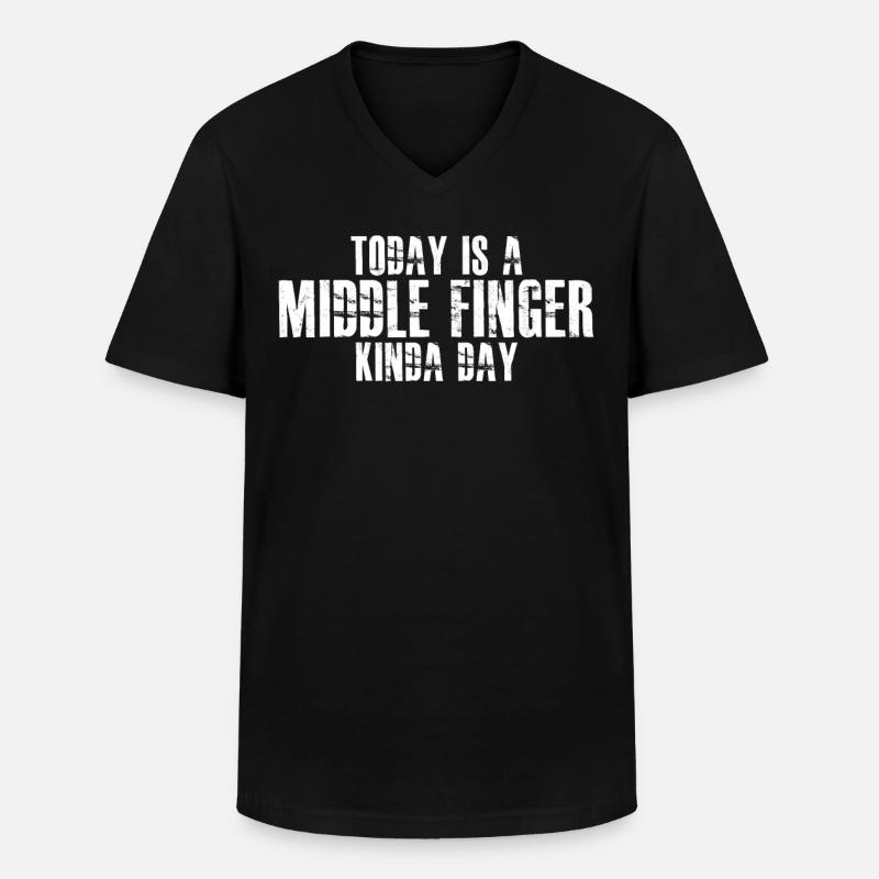 Misanthrope Sarcasm Grumpy - Männer-T-Shirt mit V-Ausschnitt - Schwarz