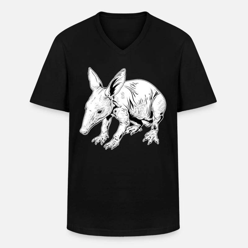 Erdferkeln Erdferkel - Männer-T-Shirt mit V-Ausschnitt - Schwarz