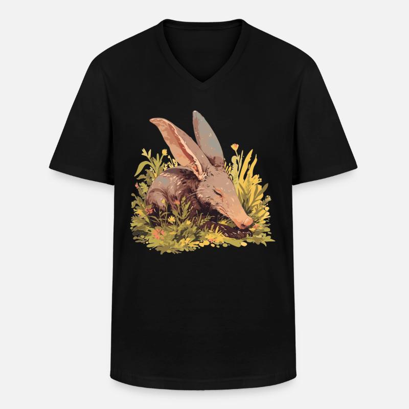 Erdferkeln Erdferkel - Männer-T-Shirt mit V-Ausschnitt - Schwarz