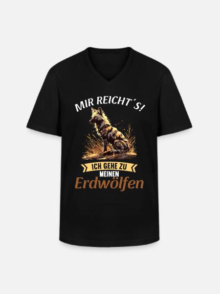 Erdwölfe Erdwolf - Männer-T-Shirt mit V-Ausschnitt - Schwarz