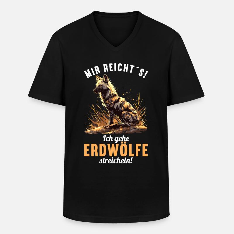 Erdwölfe Erdwolf - Männer-T-Shirt mit V-Ausschnitt - Schwarz