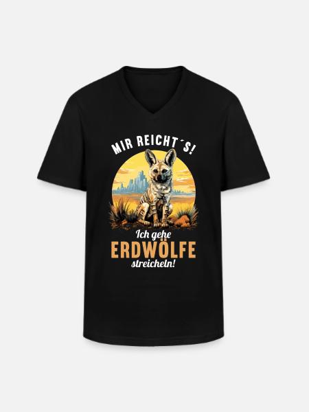 Erdwölfe Erdwolf - Männer-T-Shirt mit V-Ausschnitt - Schwarz