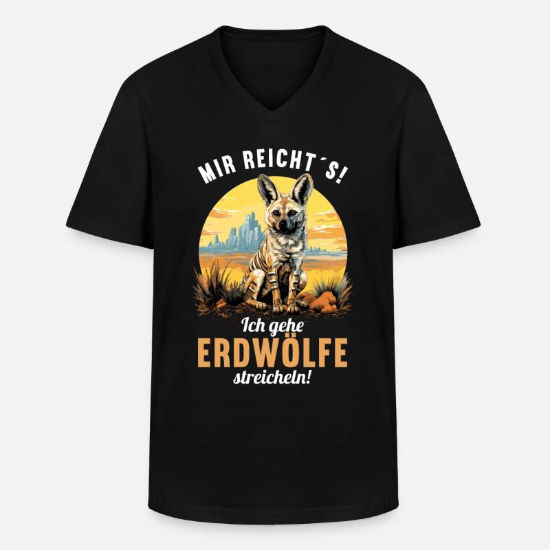 Erdwölfe Erdwolf - Männer-T-Shirt mit V-Ausschnitt - Schwarz