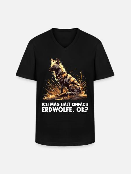 Erdwölfe Erdwolf - Männer-T-Shirt mit V-Ausschnitt - Schwarz
