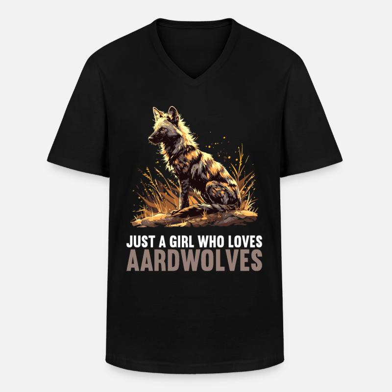 Erdwölfe Erdwolf - Männer-T-Shirt mit V-Ausschnitt - Schwarz