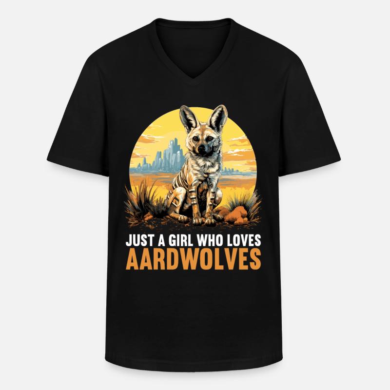 Erdwölfe Erdwolf - Männer-T-Shirt mit V-Ausschnitt - Schwarz