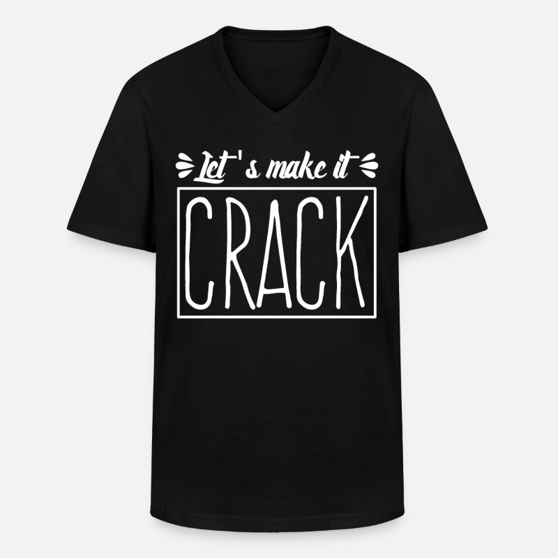 Physio Physiotherapy Cracking - Männer-T-Shirt mit V-Ausschnitt - Schwarz