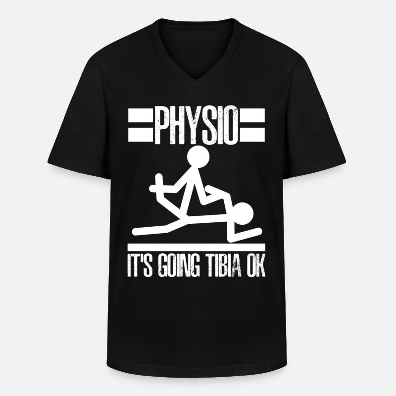 Physiotherapy Physio - Männer-T-Shirt mit V-Ausschnitt - Schwarz