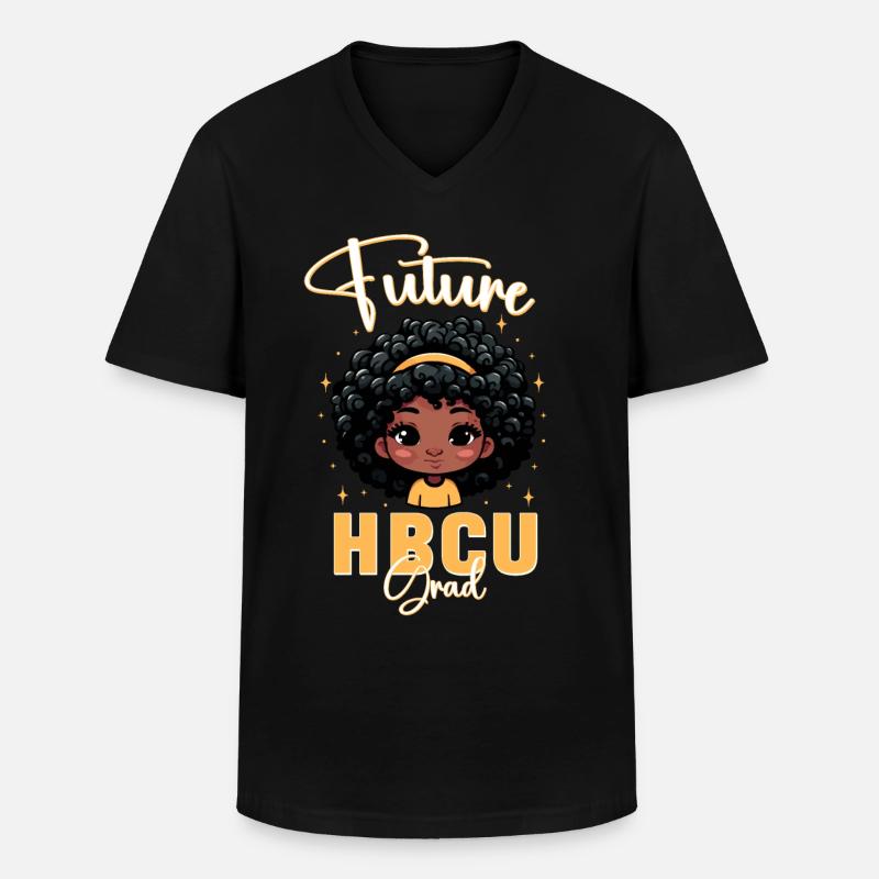 Future HBCU Graduation - Männer-T-Shirt mit V-Ausschnitt - Schwarz