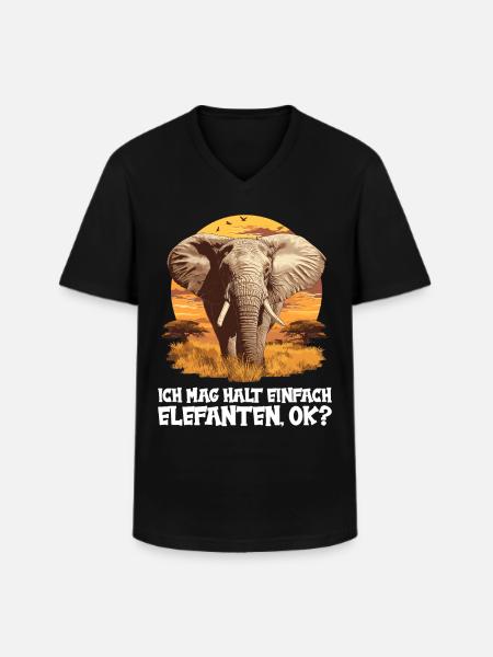 Elephant Elephant - Men's V-Neck T-Shirt - black