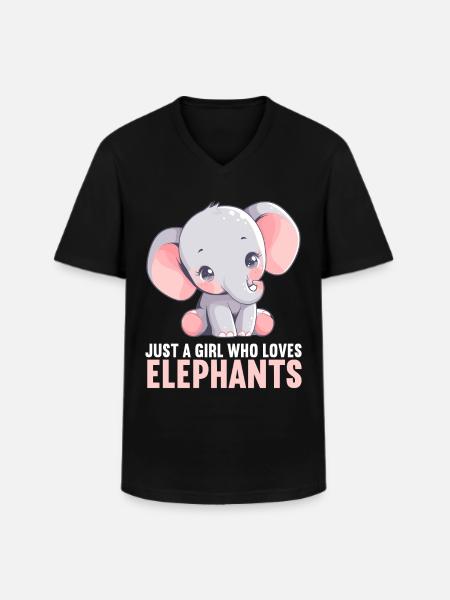Elephant Elephant - Men's V-Neck T-Shirt - black