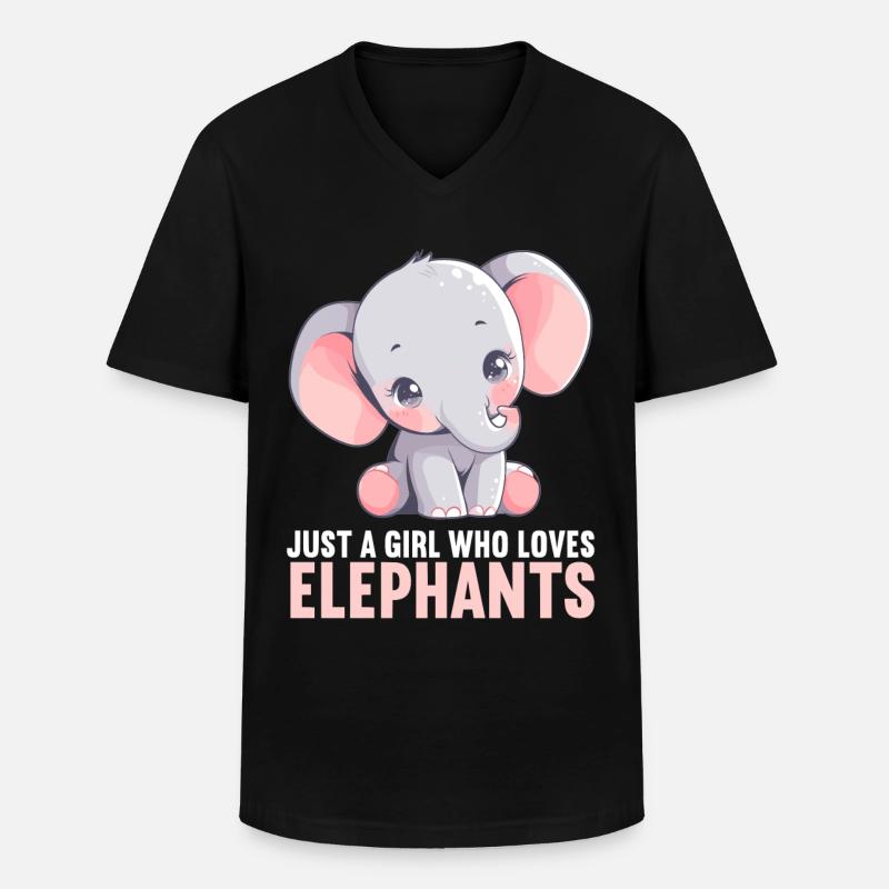 Elephant Elephant - Men's V-Neck T-Shirt - black