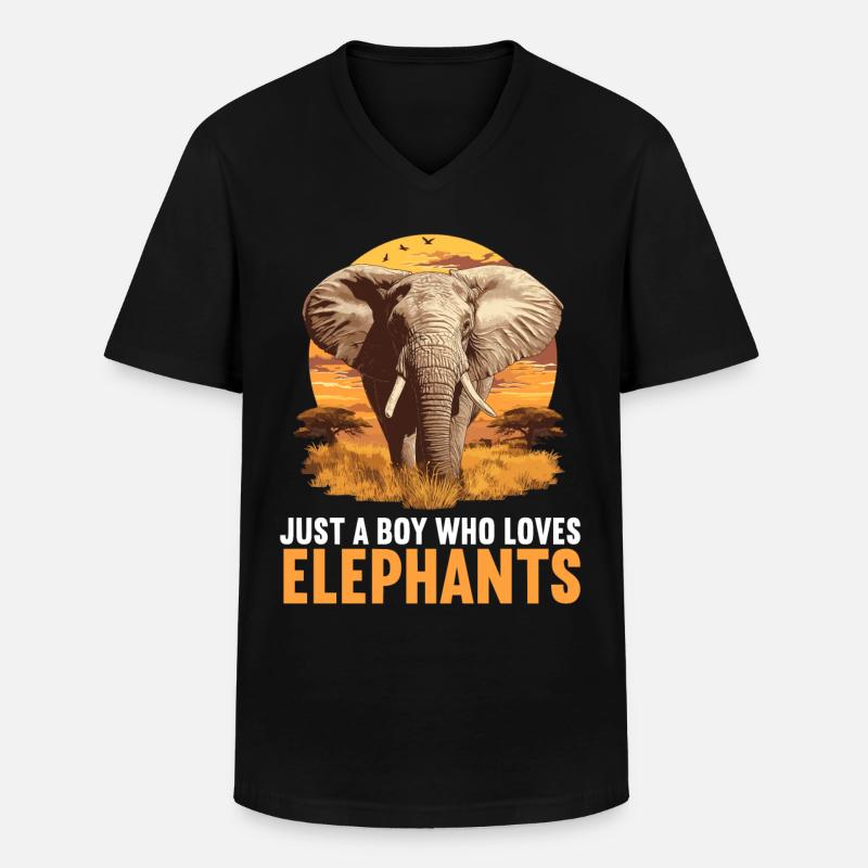Elephant Elephant - Men's V-Neck T-Shirt - black