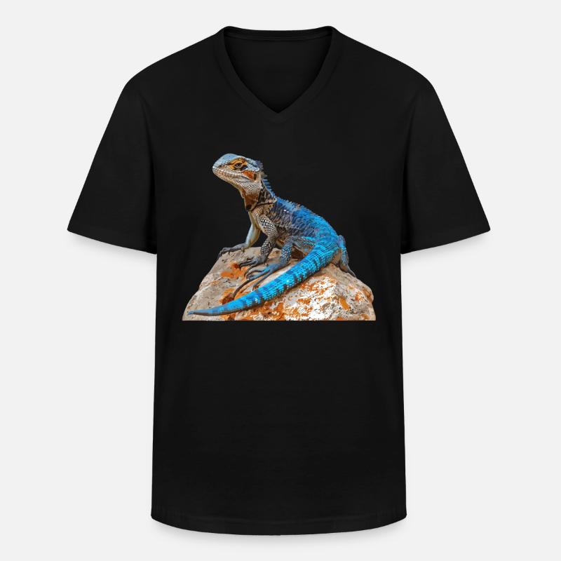 Agamen Agame - Männer-T-Shirt mit V-Ausschnitt - Schwarz