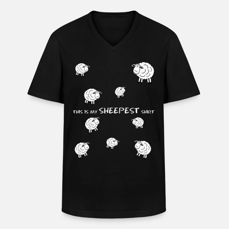 Sheep Joke - Männer-T-Shirt mit V-Ausschnitt - Schwarz