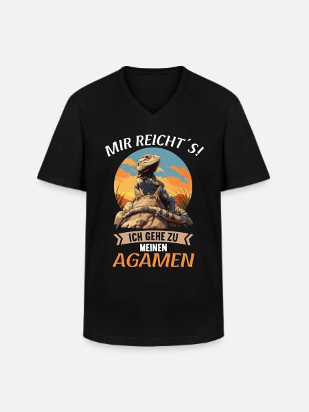 Agamen Agame - Men's V-Neck T-Shirt - black
