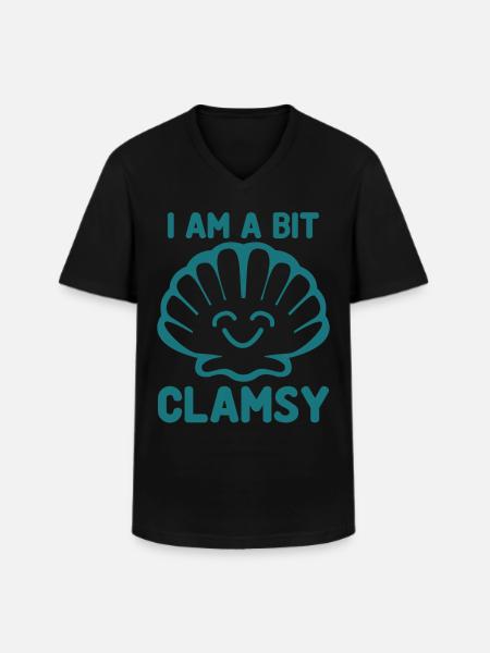 Clams Clam Seashells Sea Shell - Men's V-Neck T-Shirt - black