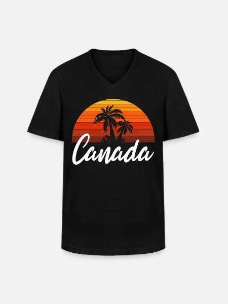 Canada - Men's V-Neck T-Shirt - black