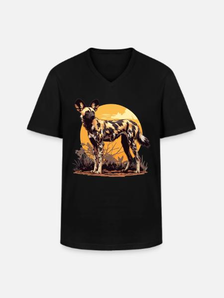 Wild Dogs Wild Dog - Men's V-Neck T-Shirt - black