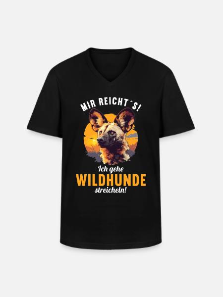 Wildhunde Wildhund - Männer-T-Shirt mit V-Ausschnitt - Schwarz