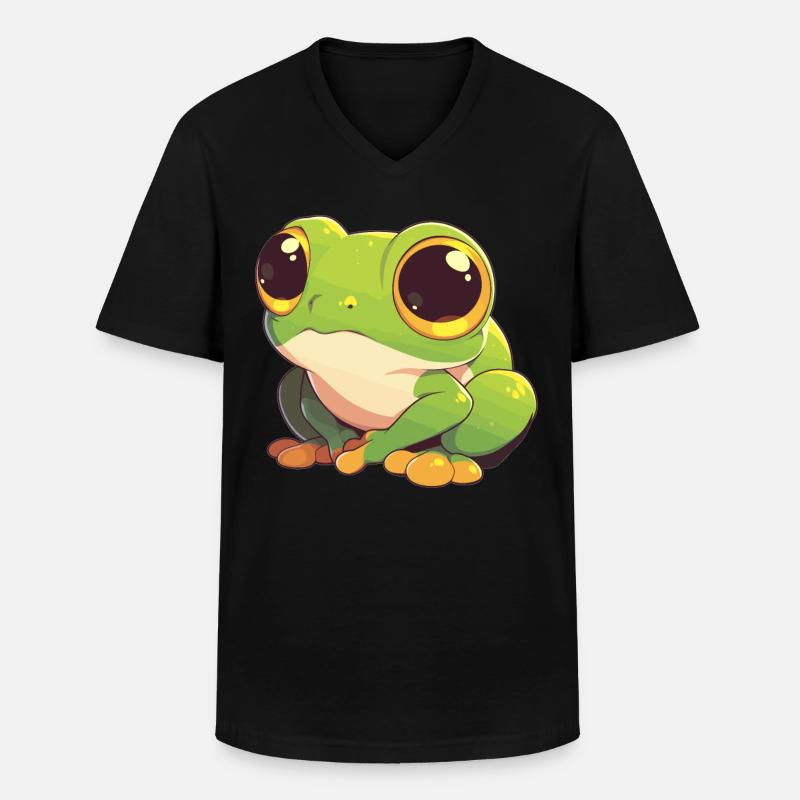 Tree Frog Baumfrösche Baumfrosch - Männer-T-Shirt mit V-Ausschnitt - Schwarz