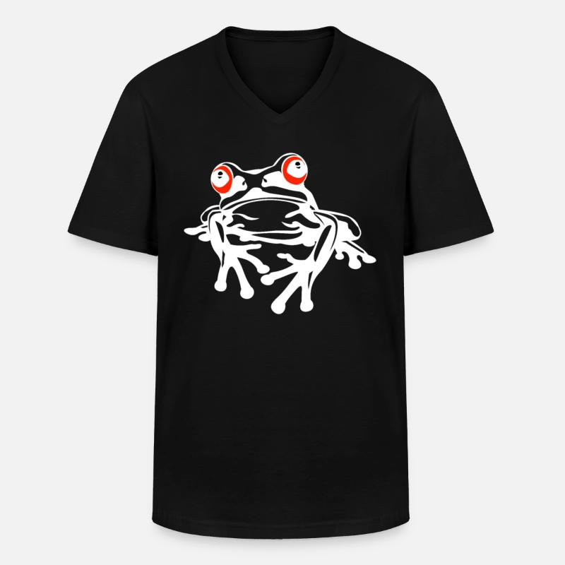 Tree Frog Baumfrösche Baumfrosch - Men's V-Neck T-Shirt - black