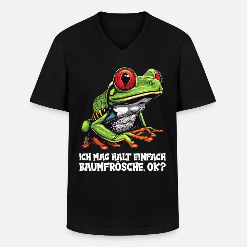 Tree Frog Baumfrösche Baumfrosch - Men's V-Neck T-Shirt - black