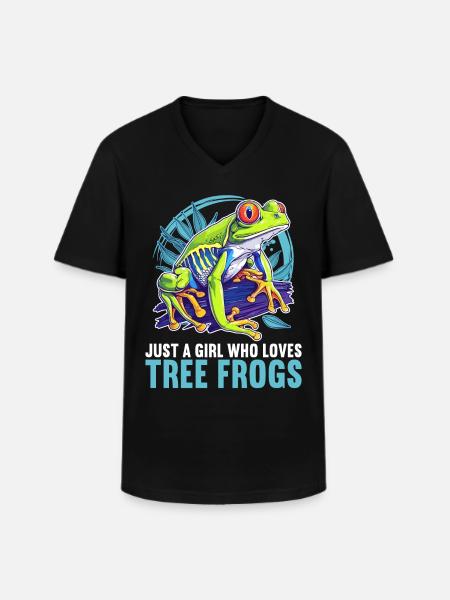 Tree Frog Baumfrösche Baumfrosch - Men's V-Neck T-Shirt - black