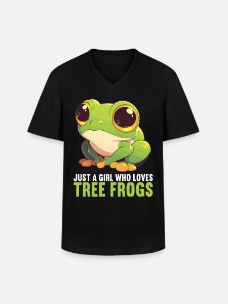 Tree Frog Baumfrösche Baumfrosch - Men's V-Neck T-Shirt - black
