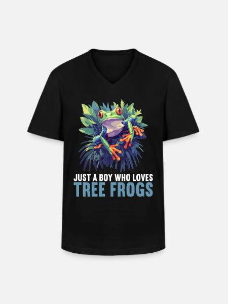 Tree Frog Baumfrösche Baumfrosch - Men's V-Neck T-Shirt - black