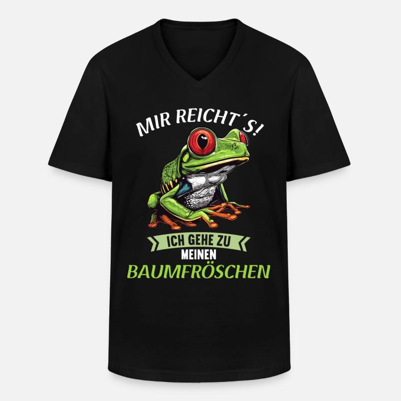 Tree Frog Baumfrösche Baumfrosch - Men's V-Neck T-Shirt - black